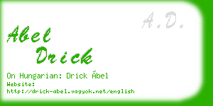 abel drick business card
